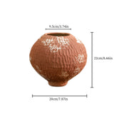 Handcrafted Rustic Ceramic Vase Artistic Decorative Pot for Tabletops Shelves and Airbnb Interiors Size Chart 090825