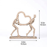 Heart Shaped Couple Sculpture With Size