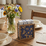 Japandi Napkin Holder With Wildflowers