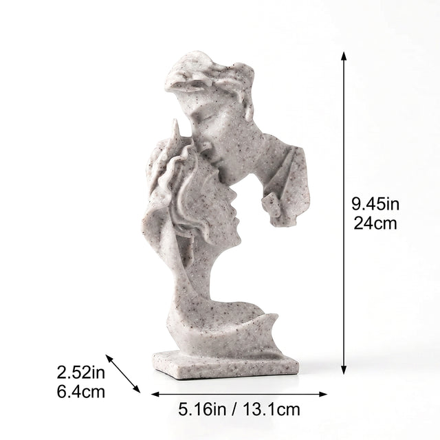 Kissing Couple Sculpture With Size
