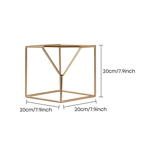 L gold wire decor with dimension
