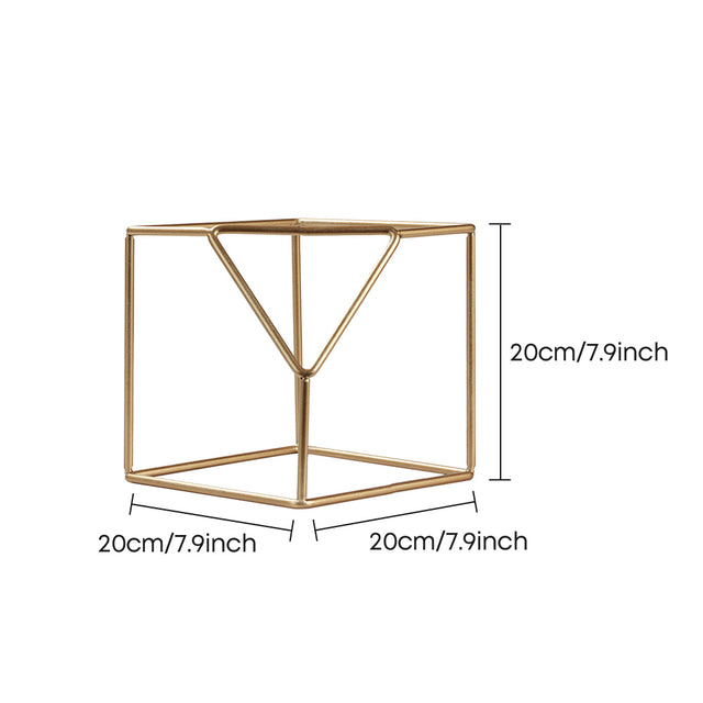 L gold wire decor with dimension
