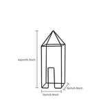 L wire house with dimension scale
