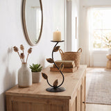 Leaf Vine Candlestick On Console Table