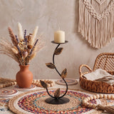 Leaf Vine Candlestick With Boho Decor
