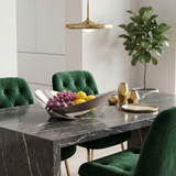 Luxury fruit bowl on marble dining table