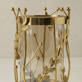 Luxury gold decorative glass vase