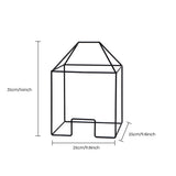 M wire house with dimension scale

