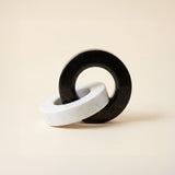 Geometric Marble Sculpture — Circle & Square Interlock Décor Object