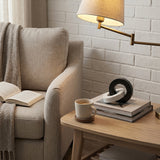 Geometric Marble Sculpture — Circle & Square Interlock Décor Object