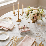 Marble Rose Napkin Holder On Marble Table