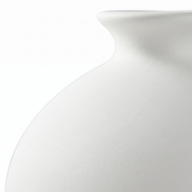 Matte White Vase Surface Close Up