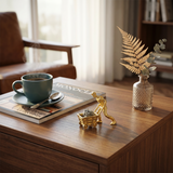 Gold Miner Figurine Desk Sculpture with Raw Pyrite Crystal — One-of-a-Kind Collectible Statue for Home Office, Bookshelf & Mantel | Unique Gift Idea