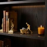 Gold Miner Figurine Desk Sculpture with Raw Pyrite Crystal — One-of-a-Kind Collectible Statue for Home Office, Bookshelf & Mantel | Unique Gift Idea