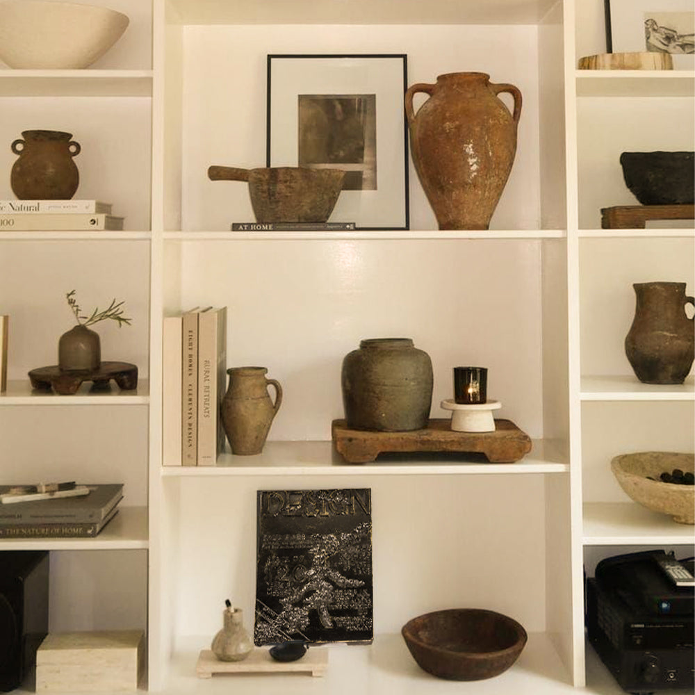 Minimalist Faux Metal-Look Book Sculpture Vintage Book Stack Decor On The White Shelf 090927