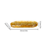Modern Luxury Amber Long Oval Tray Size Chart