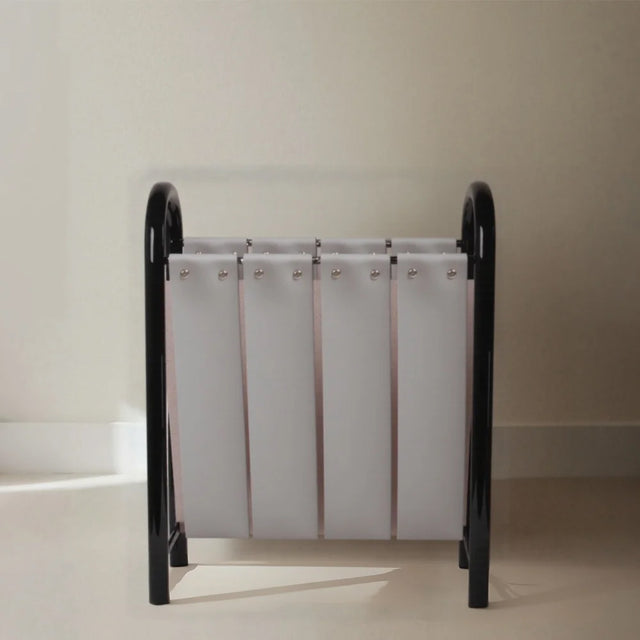 Modern Luxury Metal and Leather Magazine Rack Book Shelf 