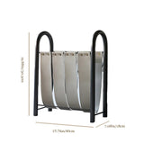 Modern Luxury Metal and Leather Magazine Rack Book Shelf Size Chart
