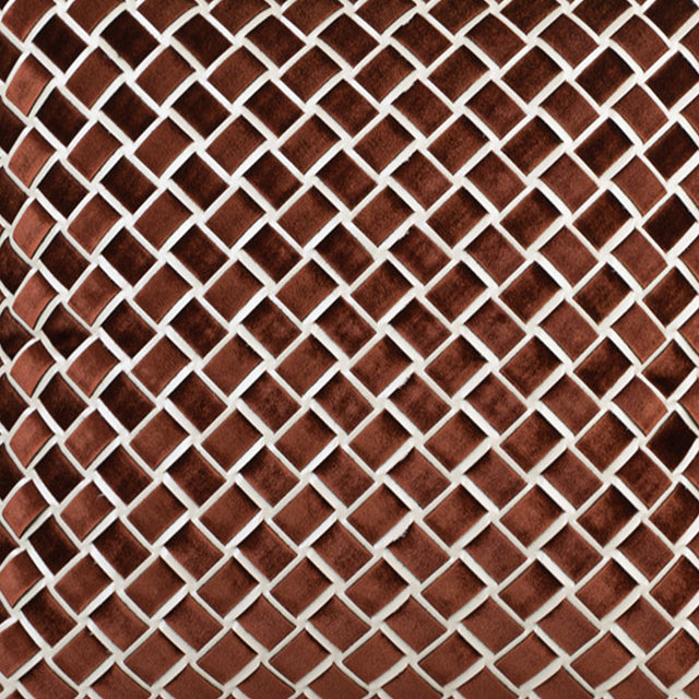 Modern Luxury Minimalist Hand-Woven Orange-Brown Cushion Pillow Detail