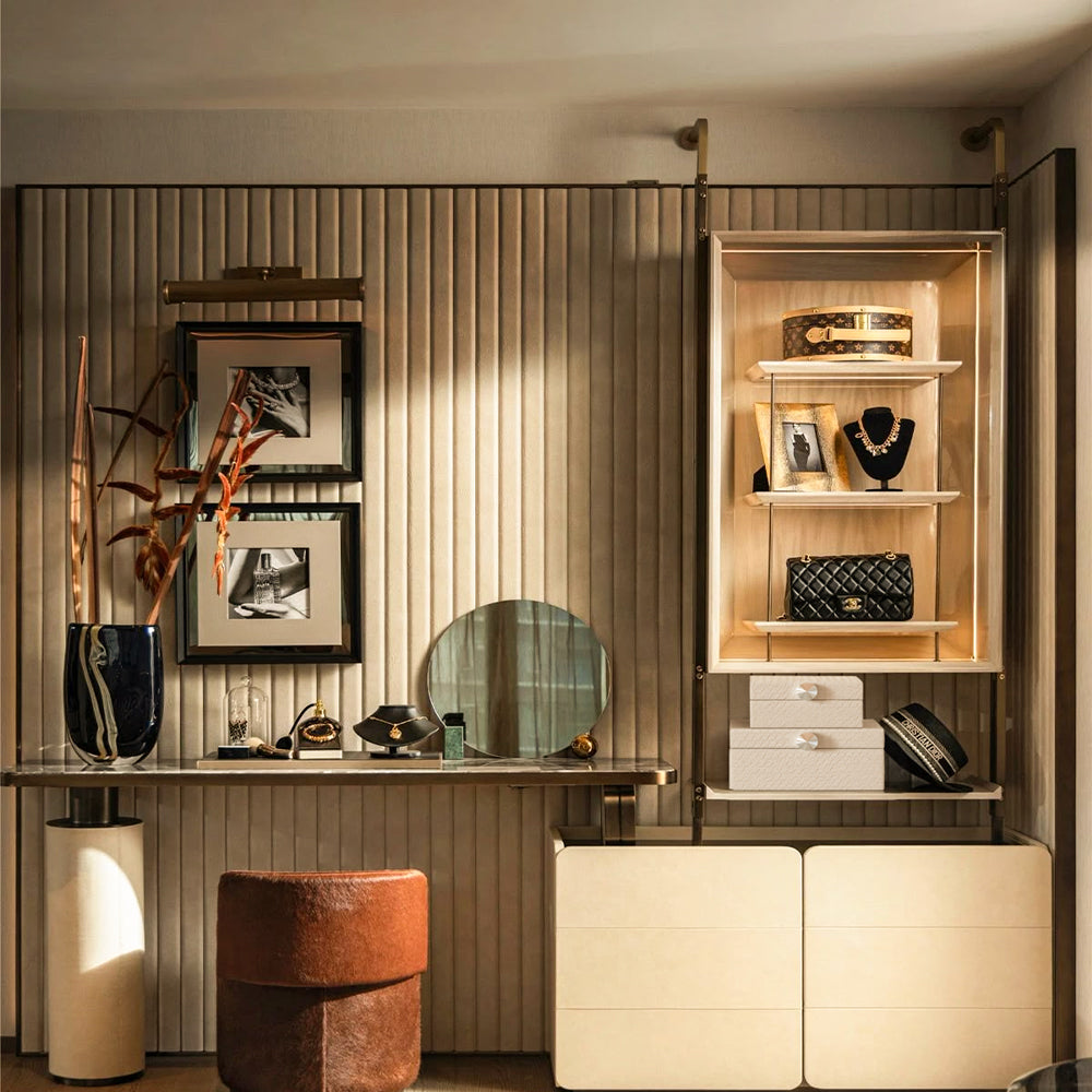 Modern Minimalist Woven Leather Storage Box Quartz Gray Decorative Organizer for Jewelry Vanity Living Room in the Bedroom