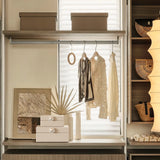 Modern Minimalist Woven Leather Storage Box Quartz Gray Decorative Organizer for Jewelry Vanity Living Room on the Table