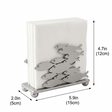 Napkin holder size dimension graph
