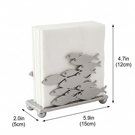 Napkin holder size dimension graph
