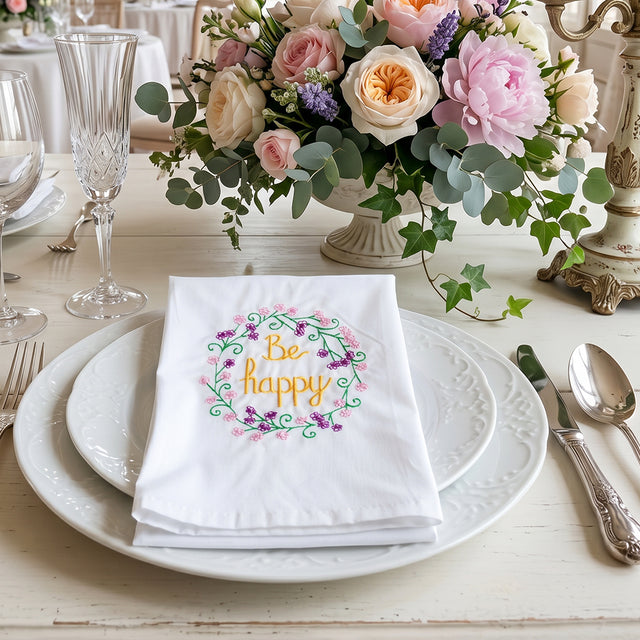 Napkin on wedding table setting
