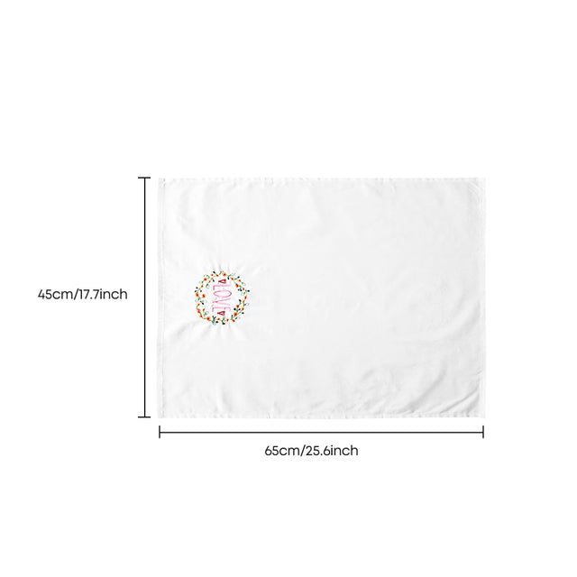 Napkin size dimension display
