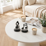 Music Note Sculpture Set of 2, Black & White Piano Key Resin Figurines, Modern Minimalist Shelf Decor
