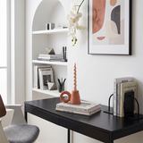 Ceramic Taper Candle Holder — Sculptural Cone & Ring Candlestick for Mantel, Shelf & Tabletop, Modern Minimalist Accent