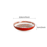 Ornate red patterned plate