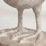 Resin Pelican Bird Sculpture, 14.5" Coastal Bird Statue with Stone Texture Finish — Boho Farmhouse Figurine for Living Room Shelf, Coffee Table & Entryway Décor