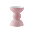 Pink Ceramic Hourglass Candle Holder