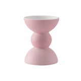 Pink Ceramic Hourglass Candle Holder