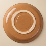 Hand-Painted Ceramic Decorative Plate — Large 14.8" Fruit Compote Scene on Yellow Ground, Terracotta Charger for Wall Décor or Table Display
