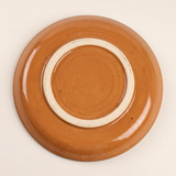 Hand-Painted Ceramic Decorative Plate — Large 14.8" Terracotta Charger with Lemon & Leaf Pattern, Glazed Wall Décor or Serving Platter