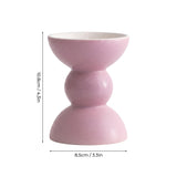 Purple Hourglass Candle Holder With Size
