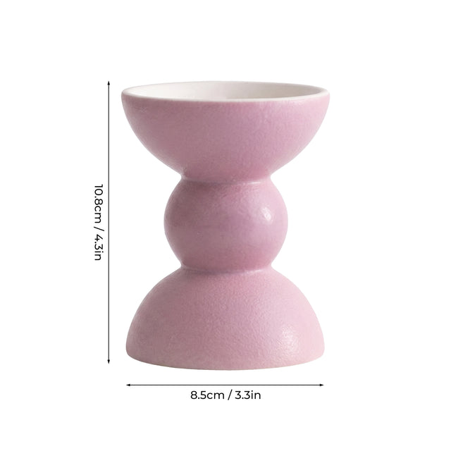 Purple Hourglass Candle Holder With Size