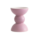 Purple Hourglass Ceramic Candle Holder