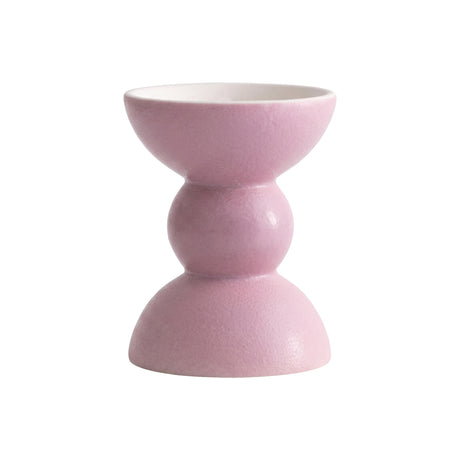 Purple Hourglass Ceramic Candle Holder