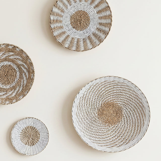 Rattan wall art close shot
