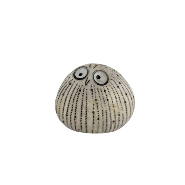 Round Dotted Owl Bird Resin Figurine