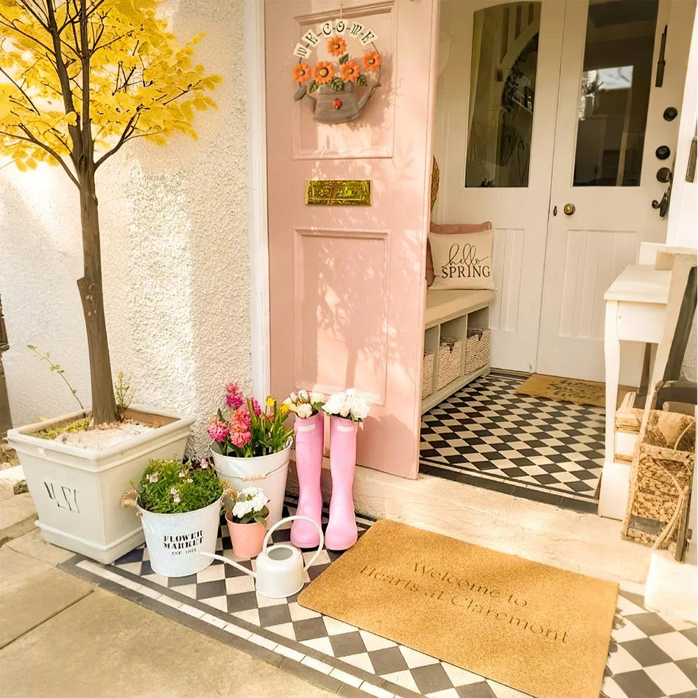 Rustic Welcome Watering Can Wall Hanging Vintage Sunflower Iron Art for Kitchen Porch Decor Hang On The Pink Door 090816