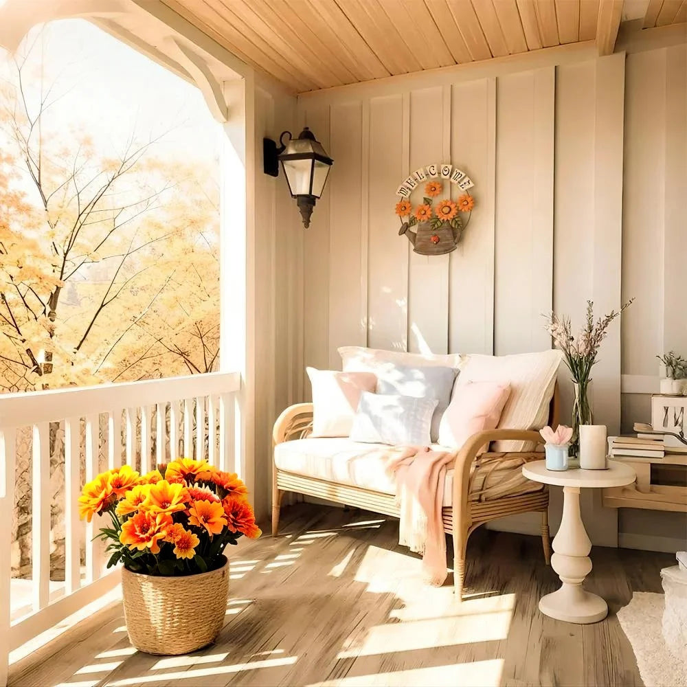 Rustic Welcome Watering Can Wall Hanging Vintage Sunflower Iron Art for Kitchen Porch Decor In The Balcony 090816