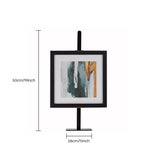 S standing art frame with scale
