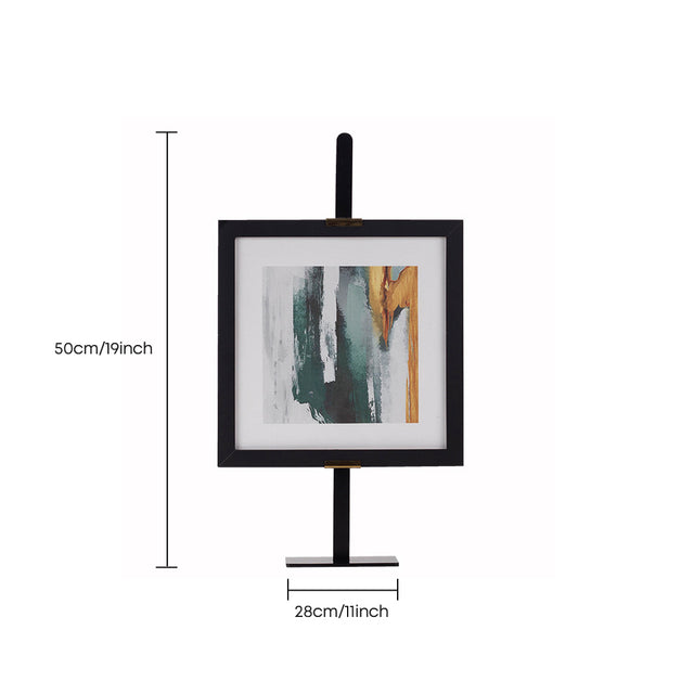 S standing art frame with scale
