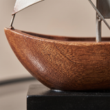 Handcrafted Metal Sailboat Sculpture, Coastal Nautical Decor, Shelf, Mantel & Desk Accent