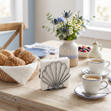 Scallop Napkin Holder With Coffee Bread