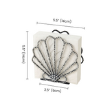 Scallop Napkin Holder With Size Markings
